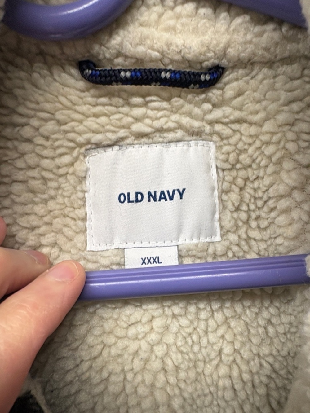 Old Navy Cream Sherpa-Lined Jacket